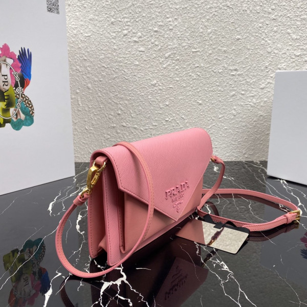 Pra*a saffiano leather mini-bag