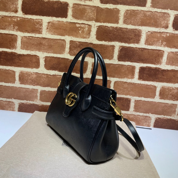 G*u*i small top handle bag with double g