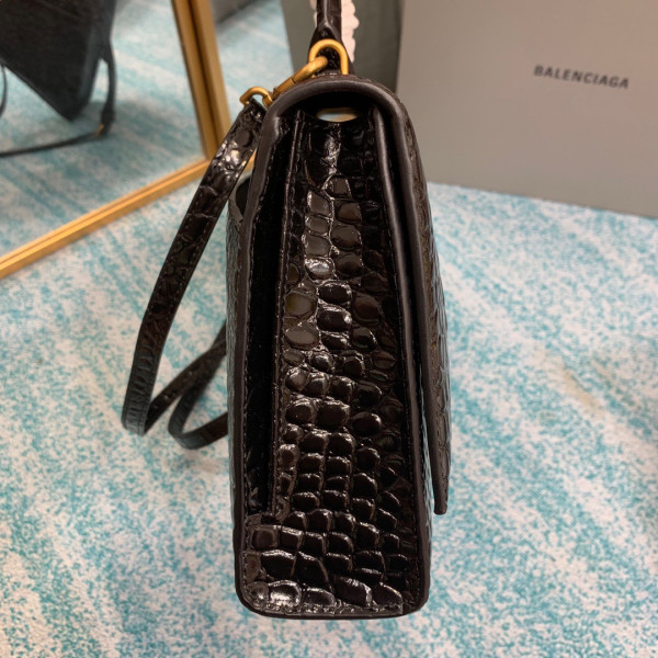 Ba*len*cia*ga hourglass stretched top handle bag