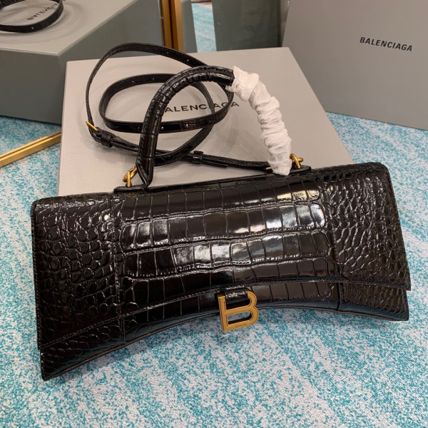 Ba*len*cia*ga hourglass stretched top handle bag