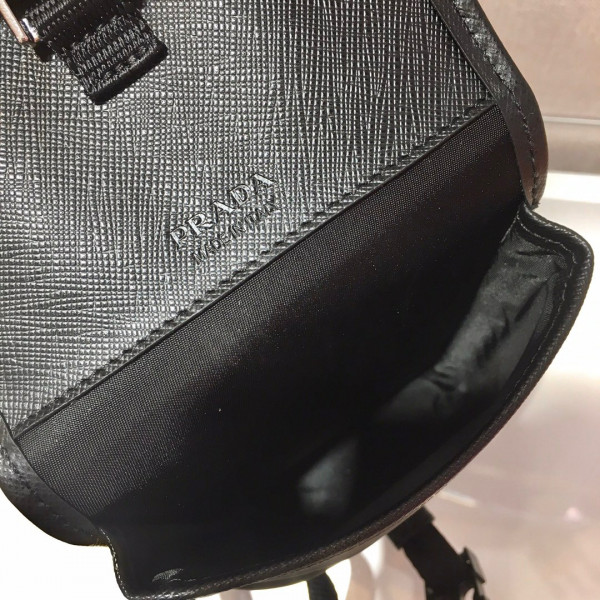 Pra*a nylon and saffiano leather smartphone case
