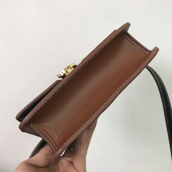 B**rry two-tone canvas and leather tb bag