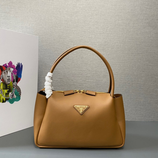 Pra*a leather handbag-28*18*11cm